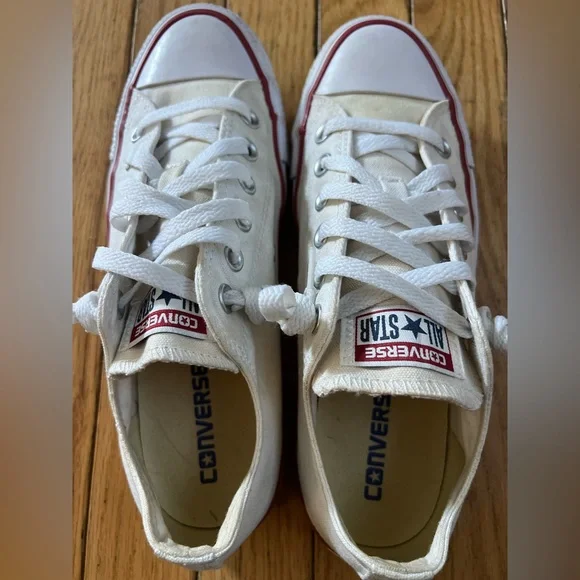 Converse All Star Chuck Taylor Ivory White Canvas 3J256 Sneakers Shoes Women’s 8 - Picture 6 of 7